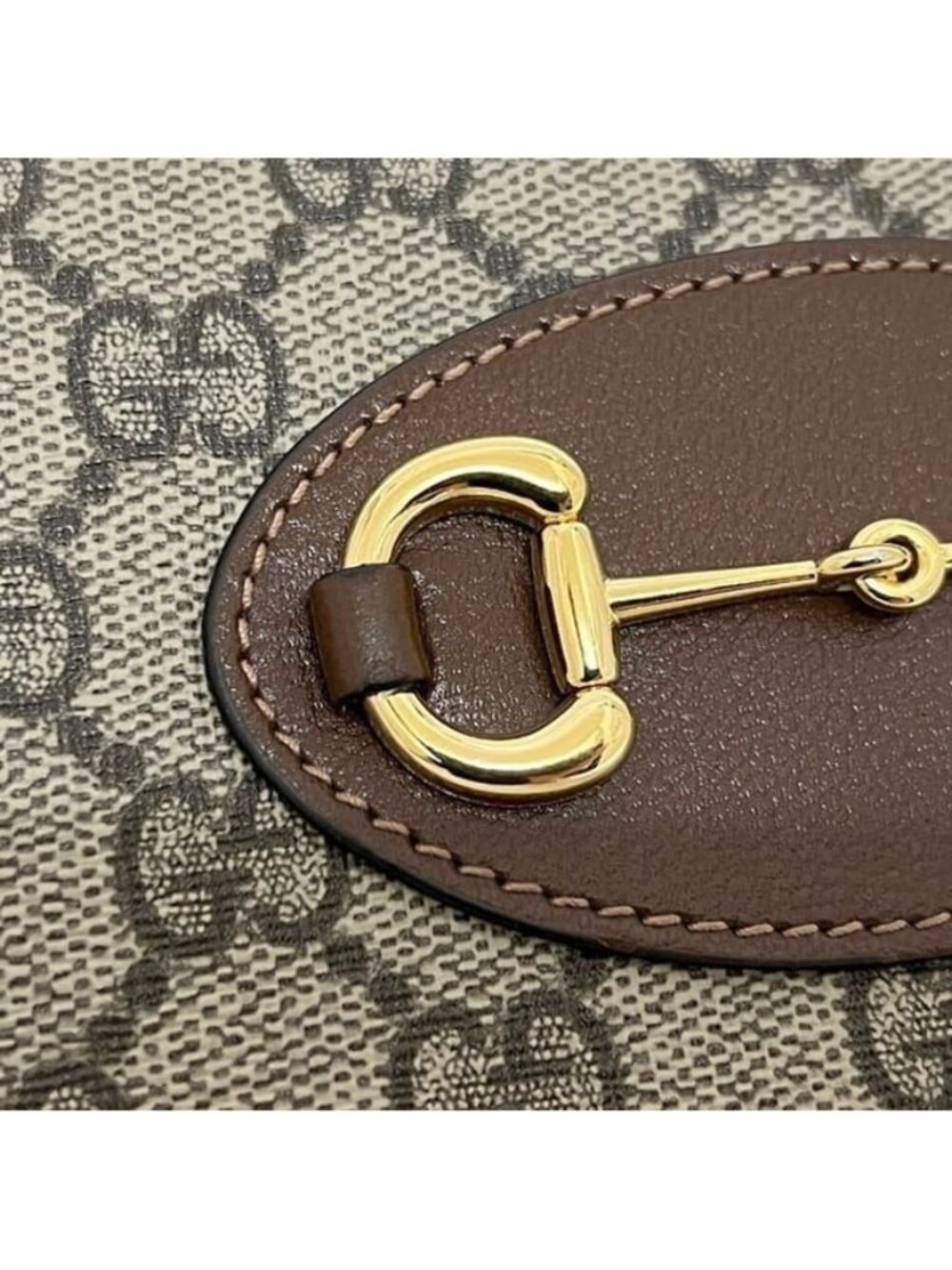 Gucci Zip Around Wallet Beige Brown Horsebit Leather GG Canvas Zipper - Picture 10 of 10